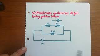 voltmetrenin göstereceği değeri kolay yoldan bulma [upl. by Yreneh344]