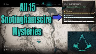 Assassins Creed Valhalla All Snotinghamscire Mysteries Locations guide [upl. by Faludi]