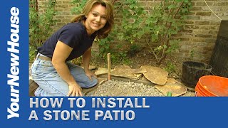 How to Install a Natural Stone Patio  Do It Yourself [upl. by Grand]