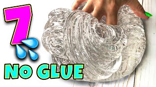 Testing 7 NO GLUE SLIME 1 INGREDIENT WATER SLIME and CLEAR SLIME RECIPES [upl. by Elisa]