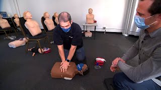 CPR Chest Compressions and Breaths with 2 Rescuers by American Health Care Academy [upl. by Nnyladnarb170]