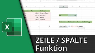 Excel Zeile Funktion  SPALTEZEILE ✅ Tutorial [upl. by Godwin]