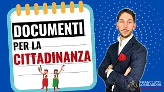 🔥DOCUMENTI CITTADINANZA ITALIANA ELENCO AGGIORNATO 2024 [upl. by Gusta554]