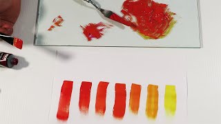 How To Make Red Paint At Home Mixing Acrylic Paints [upl. by Nwahsat]