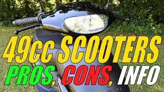 49cc  50cc Scooter Info Pros Cons amp Expectations Moped [upl. by Ahcatan511]