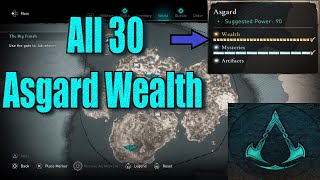 Assassins Creed Valhalla All Asgard Wealth Locations guide [upl. by Aneehsak185]