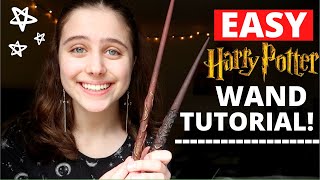 HOW TO MAKE HARRY POTTER WANDS  Harry Potter DIY  aidan elizabeth [upl. by Onihc]