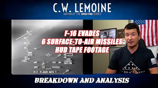 F16 Evades SIX Surface to Air Missiles HUD Footage Breakdown [upl. by Dolan]