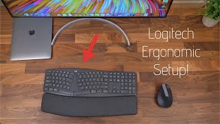 Logitech Ergonomic Setup Ergo K860 Keyboard and MX Vertical Mouse [upl. by Nnael]