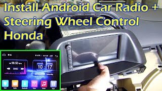 Install Android Car Radio amp Steering Wheel Control In Honda Odyssey 08  Ownice C500 [upl. by Rebekah]