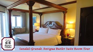 Sandals Grande Antigua Butler Suite Room Tour Video [upl. by Magner]