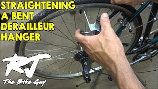 Straightening A Bent Derailleur Hanger  Alignment [upl. by Heron]