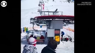 Georgia Ski Lift Failure Sends People Flying Into Air At Least 10 Injured [upl. by Forcier]