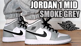 AIR JORDAN 1 MID SMOKE GREY REVIEW amp ON FEET  DIOR ALTERNATIVE  RESELL PREDICTIONS [upl. by Bogoch]