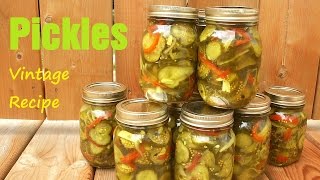 Bread amp Butter Pickles  Sweet Vintage Recipe [upl. by Alessig860]