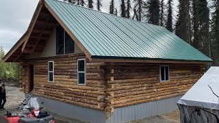 Log cabin tour on our off grid homestead near Willow Alaska [upl. by Raknahs]