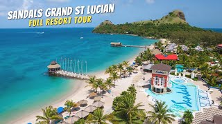 Sandals Grand St Lucian  Complete Walkthrough Resort Tour amp Review 4K  2021 [upl. by Ijok]