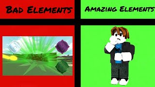 The Best and Worst Elements in Elemental Battlegrounds [upl. by Sanferd325]