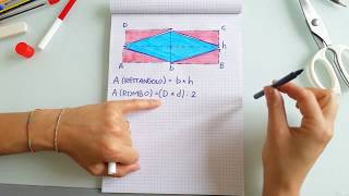 Videolezione GEOMETRIA Larea del rombo [upl. by Novy]