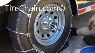 TireChaincom TruckSUV Cable Tire Chains Installation [upl. by Watkin]