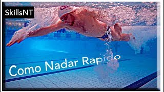 Como nadar a crol rapido Tecnica de natacion [upl. by Koffman428]