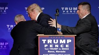 Donald Trump rushed off stage during rally in Nevada [upl. by Clevey]