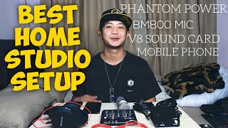 BM800 Condenser Mic  PHANTOM POWER  V8 Soundcard Complete Setup [upl. by Arej411]