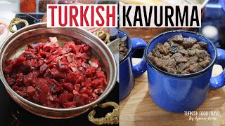 How To Make Turkish Kavurma  Cooked Meat Log [upl. by Rourke]