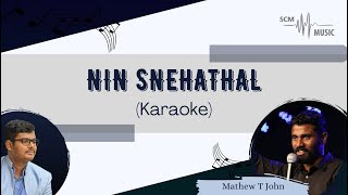 Nin Snehathal  Malayalam Christian Song Karaoke [upl. by Dazhahs549]