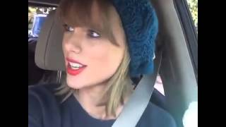 Taylor Swift Sings Kendrick Lamar in the car  Backseat Freestyle [upl. by Oberheim]