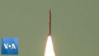 Pakistan Tests NuclearCapable Ballistic Missile [upl. by Nolak]