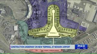 Newark airport terminal project passes milestone [upl. by Akzseinga]