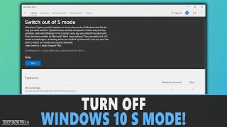 How To Turn Off Windows 10 S Mode [upl. by Armando336]