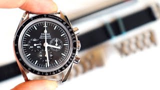 How To Put a NATO Strap on Omega Speedmaster Moonwatch [upl. by Winser]