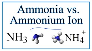 Ammonia vs the Ammonium Ion NH3 vs NH4 [upl. by Gaylor538]