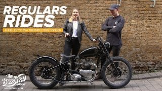 Annelises 1954 Triumph T100 Bobber Custom [upl. by Alleber]