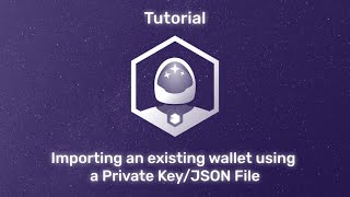 Importing an existing wallet using a Private KeyJSON File [upl. by Ahseikal238]