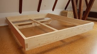 DIY MassivholzBett selber bauen [upl. by Horvitz]