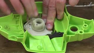 Poulan Chainsaw Repair  How to Replace the Starter Pulley Kit [upl. by Agnella]