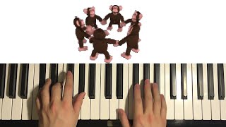 How To Play  Monkeys Spinning Monkeys Piano Tutorial Lesson  Kevin MacLeod [upl. by Niuqauj]