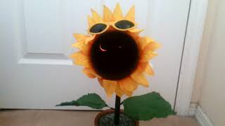 Broken Sunny the Singing Sunflower with Sunglasses by Gemmy [upl. by Aohsoj421]