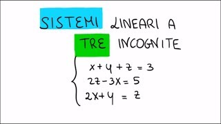 Sistema lineare a tre incognite [upl. by Idid]