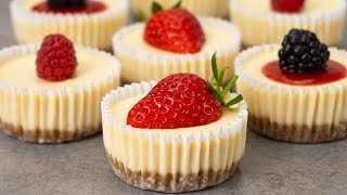 Easy Mini Cheesecakes Recipe [upl. by Tempa]