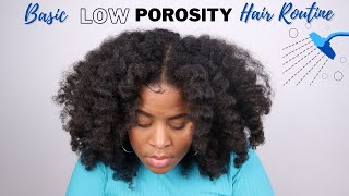 The LOW POROSITY Basic Regimen  A Simple routine for moisturized Natural Hair [upl. by Yddur]