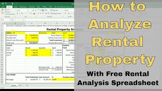 How to Analyze Rental Property  Free Rental Analysis Spreadsheet [upl. by Ianthe644]