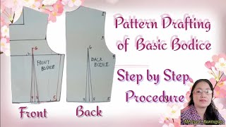 Pattern Drafting of basic Front and Back Bodice  Part I [upl. by Aneeles18]