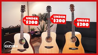 Best Acoustic Guitars Under 200  Great Guitars For Beginners 2020 [upl. by Imim]