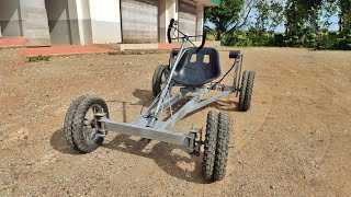 12v dual tire dual motor electric go kart from bicycle part and Flipsky motor [upl. by Grady]