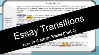 How to Write an Essay Transitions with Worksheet [upl. by Nyleikcaj352]