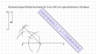 Matematika 6 razred  Konstrukcija trougla SUS [upl. by Yentruok166]